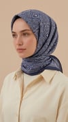 Karaca Eşarp ŞAL EŞARP MİREYA 120*120 CM COTTON ŞAL EŞARP - LACİVERT