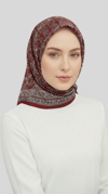 Karaca EşarpRAYON EŞARPMORİYA DESENLİ CUPRO EŞARP - KIRMIZI
