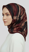 Karaca EşarpRAYON EŞARPMORYA DESENLİ RAYON EŞARP - MOR BEJ