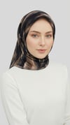 Karaca EşarpRAYON EŞARPMORYA DESENLİ RAYON EŞARP - SİYAH / BEJ