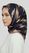 Karaca EşarpRAYON EŞARPMORYA DESENLİ RAYON EŞARP - SİYAH / KAHVERENGİ