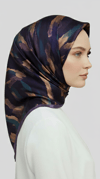 Karaca EşarpRAYON EŞARPMORYA DESENLİ RAYON EŞARP - SİYAH / LİLA 