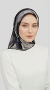 Karaca EşarpRAYON EŞARPMORYA DESENLİ RAYON EŞARP - SİYAH