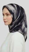 Karaca EşarpRAYON EŞARPMORYA DESENLİ RAYON EŞARP - SİYAH