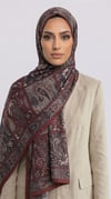 Karaca EşarpCOTTON ŞAL PAİSLEY DESENLİ COTTON ŞAL - BORDO / BEJ