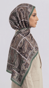 Karaca EşarpCOTTON ŞAL PAİSLEY DESENLİ COTTON ŞAL - YEŞİL / BEJ