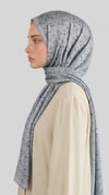 Karaca EşarpHİNT İPEĞİ ROSA DESENLİ VUAL İPEK ŞAL - BEBE MAVİSİ