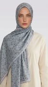 Karaca EşarpHİNT İPEĞİ ROSA DESENLİ VUAL İPEK ŞAL - BEBE MAVİSİ