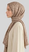 Karaca EşarpHİNT İPEĞİ ROSA DESENLİ VUAL İPEK ŞAL - BEJ