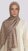Karaca EşarpHİNT İPEĞİ ROSA DESENLİ VUAL İPEK ŞAL - BEJ