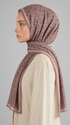 Karaca EşarpHİNT İPEĞİ ROSA DESENLİ VUAL İPEK ŞAL - GÜL KURUSU