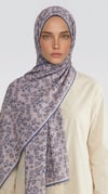 Karaca EşarpHİNT İPEĞİ ROSA DESENLİ VUAL İPEK ŞAL - MOR / BEJ