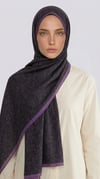 Karaca EşarpHİNT İPEĞİ ROSA DESENLİ VUAL İPEK ŞAL - MOR