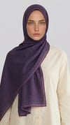Karaca EşarpHİNT İPEĞİ ROSA DESENLİ VUAL İPEK ŞAL - MOR