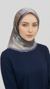 Karaca EşarpYÜN EŞARPSOYUT DESENLİ YÜN EŞARP - GRİ / İNDİGO