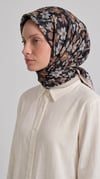 Karaca EşarpKOTON EŞARP VELORA DESENLİ COTTON EŞARP - BEJ / SİYAH