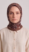 Karaca EşarpKOTON EŞARP VELORA DESENLİ COTTON EŞARP - KAHVERENGİ
