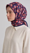 Karaca EşarpKOTON EŞARP VELORA DESENLİ COTTON EŞARP - LACİVERT / KIRMIZI