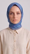 Karaca EşarpKOTON EŞARP VELORA DESENLİ COTTON EŞARP - MAVİ / LİLA
