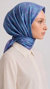 Karaca EşarpKOTON EŞARP VELORA DESENLİ COTTON EŞARP - MAVİ / LİLA
