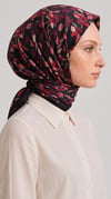 Karaca EşarpKOTON EŞARP VELORA DESENLİ COTTON  EŞARP - SİYAH / KIRMIZI 