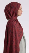 Karaca EşarpCOTTON ŞAL VELORA DESENLİ COTTON ŞAL -  BORDO