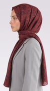 Karaca EşarpCOTTON ŞAL VELORA DESENLİ COTTON ŞAL -  BORDO
