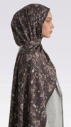 Karaca EşarpCOTTON ŞAL VELORA DESENLİ COTTON ŞAL -  KAHVERENGİ / KREM