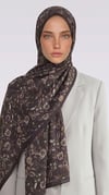 Karaca EşarpCOTTON ŞAL VELORA DESENLİ COTTON ŞAL -  KAHVERENGİ / KREM