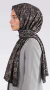 Karaca EşarpCOTTON ŞAL VELORA DESENLİ COTTON ŞAL -  KAHVERENGİ / KREM
