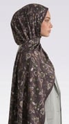 Karaca EşarpCOTTON ŞAL VELORA DESENLİ COTTON ŞAL -  KAHVERENGİ / KREM