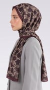 Karaca EşarpCOTTON ŞAL VELORA DESENLİ COTTON ŞAL -  KREM / BORDO