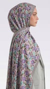 Karaca EşarpCOTTON ŞAL VELORA DESENLİ COTTON ŞAL -  KREM / LİLA