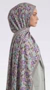 Karaca EşarpCOTTON ŞAL VELORA DESENLİ COTTON ŞAL -  KREM / LİLA