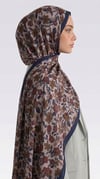 Karaca EşarpCOTTON ŞAL VELORA DESENLİ COTTON ŞAL -  LACİVERT / KREM