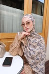 Karaca EşarpCOTTON ŞAL VELORA DESENLİ COTTON ŞAL - SARI