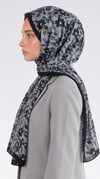 Karaca EşarpCOTTON ŞAL VELORA DESENLİ COTTON ŞAL -  SİYAH  / BEYAZ