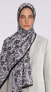 Karaca EşarpCOTTON ŞAL VELORA DESENLİ COTTON ŞAL -  SİYAH  / BEYAZ