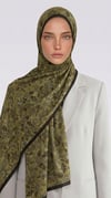 Karaca EşarpCOTTON ŞAL VELORA DESENLİ COTTON ŞAL -  YAĞ YEŞİLİ
