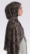 Karaca EşarpCOTTON ŞAL VELORA DESENLİ COTTON ŞAL -  YEŞİL / BORDO 