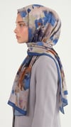 Karaca EşarpCOTTON ŞAL VİONA DESENLİ KUMLU ŞAL -  LACİVERT / KREM