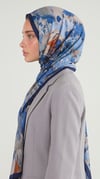 Karaca EşarpCOTTON ŞAL VİONA DESENLİ KUMLU ŞAL -  LACİVERT