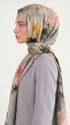 Karaca EşarpCOTTON ŞAL VİONA DESENLİ KUMLU ŞAL -  SARI / MİNT YEŞİLİ