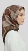 Karaca EşarpYÜN EŞARPYAPRAK DESENLİ YÜN EŞARP - HAKİ / KREM 