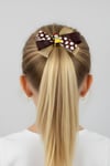 Macfame Girl Figured Polka Dot Child Buckle Brown