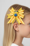Macfame Grosgrain Ribbon Petite Figure Child Snap (Automatic) Buckle Yellow