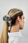 Gray Reflective Scrunchie