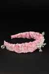 Crystal & Pearl Bridal Headband Pink