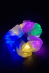 Light Up Ecru Satin Scrunchie