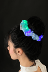 Light Up Blue Satin Scrunchie